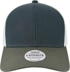 Legacy MPS Mid-Pro Snapback Trucker Cap - Navy Dark Gray Silver - Navy Light Gray / Adjustable