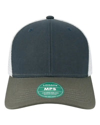 LEGACY MPS Mid-Pro Snapback Trucker Cap - Navy Dark Grey Silver - Navy Light Gray / One Size Fits Most