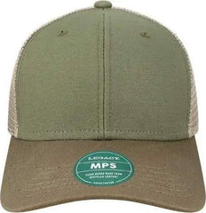 Legacy MPS Mid-Pro Snapback Trucker Cap - Olive Dark Olive Dark Khaki - Olive Khaki / One Size Fits Most