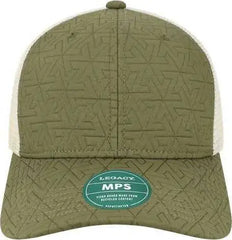 Legacy MPS Mid-Pro Snapback Trucker Cap - Olive Z - Quilted - Olive / One Size Fits Most