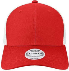 Legacy MPS Mid Pro Snapback Trucker Cap Scarlet Red White Red white / One Size Fits Most