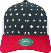 Legacy MPS Mid-Pro Snapback Trucker Cap - USA - Red Blue / One Size Fits Most
