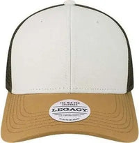 Legacy MPS Mid Pro Snapback Trucker Cap White Caramel Brown White Brown / Adjustable