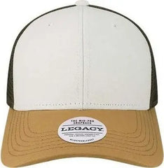 Legacy MPS Mid Pro Snapback Trucker Cap White Caramel Brown White Brown / Adjustable