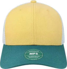 Legacy MPS Mid-Pro Snapback Trucker Cap - Yellow Marine White - Yellow White / One Size Fits Most