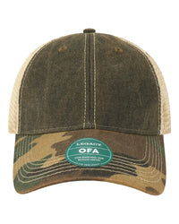 LEGACY OFA Old Favorite Trucker Cap - Black Army Camo Khaki - Black Khaki / One Size Fits Most