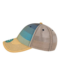 LEGACY OFA Old Favorite Trucker Cap - Blue Stripe Khaki - Blue Khaki / One Size Fits Most