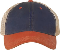 Legacy OFA Old Favorite Trucker Cap Navy Orange Khaki Navy Orange / 6 5/8’’ 7 3/8’’