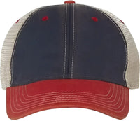 Legacy OFA Old Favorite Trucker Cap Navy Scarlet Red Khaki Navy Red / 6 5/8’’ 7 3/8’’