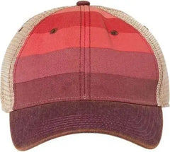 Legacy OFA Old Favorite Trucker Cap Red Stripe Khaki Red Khaki / 6 5/8’’ 7 3/8’’
