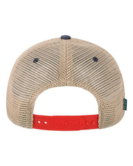 LEGACY OFA Old Favorite Trucker Cap - Scarlet Red Navy Khaki - Red Navy / One Size Fits Most