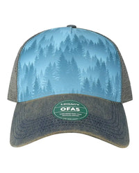 LEGACY OFAFP Old Favorite Five-Panel Trucker Cap - Blue Pines - Blue Dark Gray / One Size Fits Most