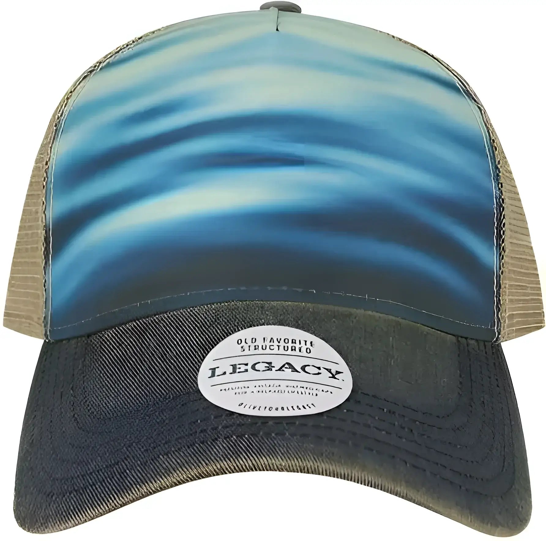 Legacy OFAFP Old Favorite Five-Panel Trucker Cap - Calm Waters Navy Khaki - Blue Khaki / Adjustable