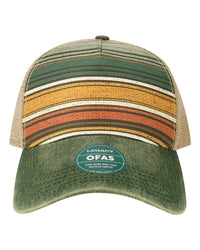 LEGACY OFAFP Old Favorite Five-Panel Trucker Cap - Green Stripe - Green / One Size Fits Most