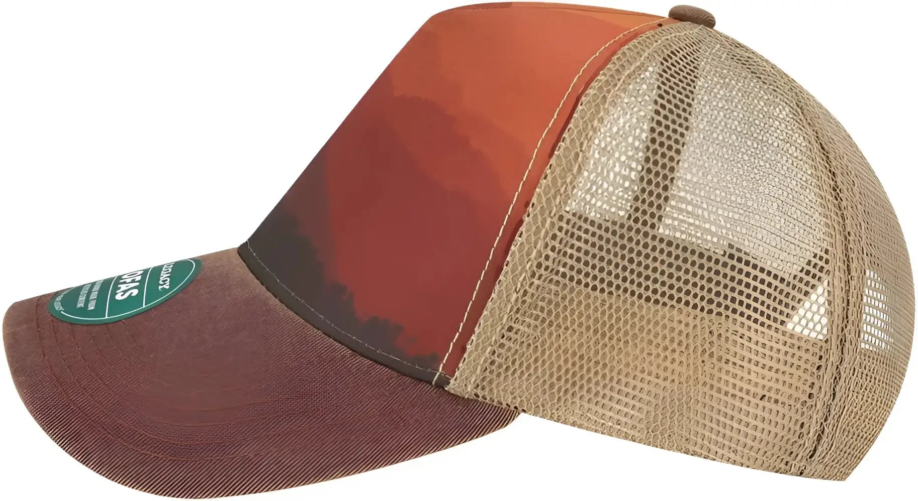 LEGACY OFAFP Old Favorite Five-Panel Trucker Cap - Mt Sunset Maroon Khaki - Cardinal Khaki / One Size Fits Most