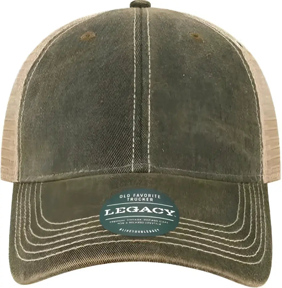 Legacy OFAY Youth Old Favorite Trucker Cap Black Khaki Black Khaki / One Size Fits Most
