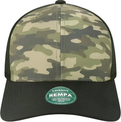 LEGACY REMPA Reclaim Mid-Pro Adjustable Cap - Dark Olive Green Camo Black - Olive Black / One Size Fits Most