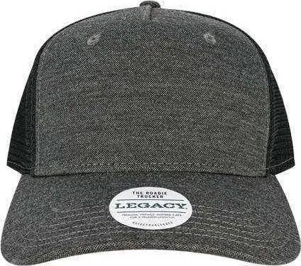 Legacy ROADIE Five Panel Trucker Cap Black Black Black / Adjustable