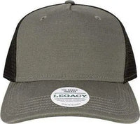 Legacy ROADIE Five-Panel Trucker Cap - Charcoal Slub Black - Dark Gray Black / Adjustable
