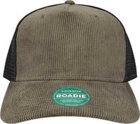 Legacy ROADIE Five-Panel Trucker Cap - Dark Gray Corduroy Black - Dark Gray Black / One Size Fits Most
