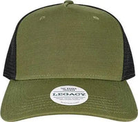 Legacy ROADIE Five Panel Trucker Cap Olive Slub Black Olive Black / Adjustable
