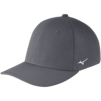 Mizuno Stretch Fitted Team Hat - Charcoal - Dark Gray / LXL