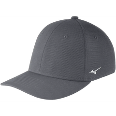 Mizuno Stretch Fitted Team Hat - Charcoal - Dark Gray / LXL