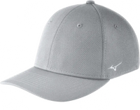 Mizuno Stretch Fitted Team Hat - Gray - Gray / LXL