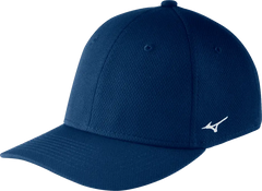 Mizuno Stretch Fitted Team Hat - Navy - Navy / LXL