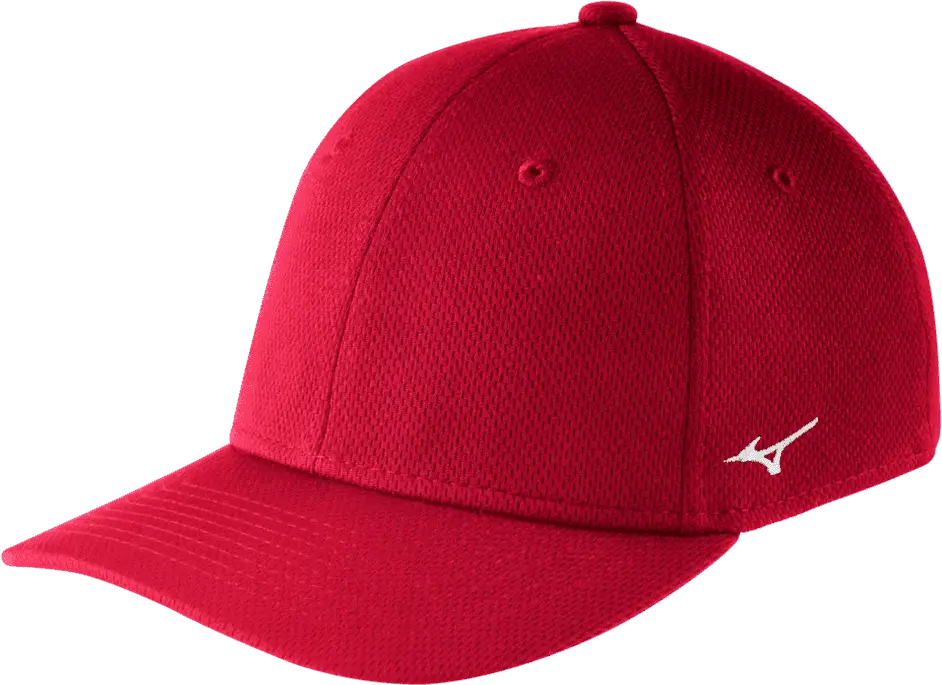 Mizuno Stretch Fitted Team Hat - Red - Red / LXL