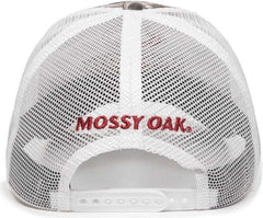 OC Sports MOFS44A Mossey Oak Fishing Polyester Camo Front Panels Cap - Mossy Oak Elements Agua Manta White | HIT a Double