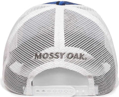 OC Sports MOFS44A Mossey Oak Fishing Polyester Camo Front Panels Cap - Mossy Oak Elements Agua Marlin White | HIT a Double
