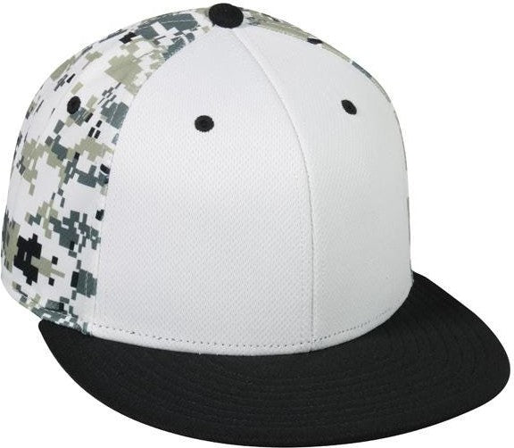 OC Sports MWS-600 Adjustable ProTech Mesh Q3 Cap - White Black | HIT a Double