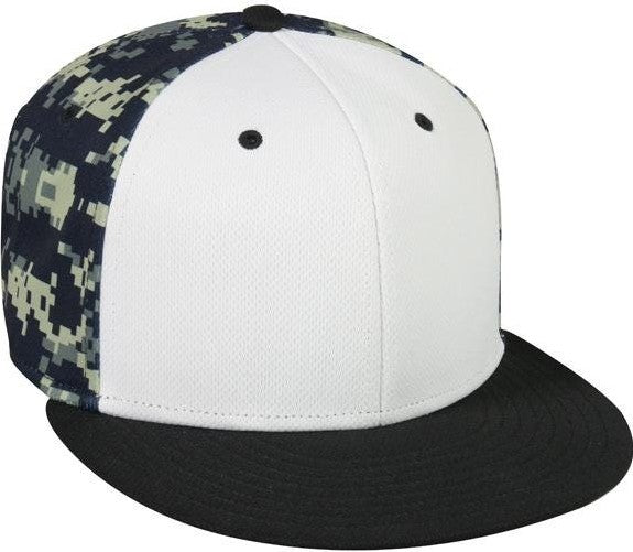 OC Sports MWS-600 Adjustable ProTech Mesh Q3 Cap - White Navy Black | HIT a Double