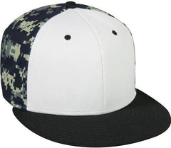 OC Sports MWS-600 Adjustable ProTech Mesh Q3 Cap - White Navy Black | HIT a Double