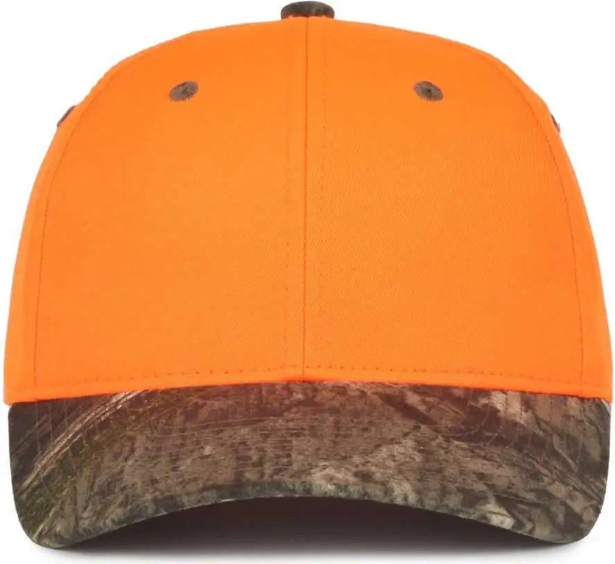 OC Sports 202IS Adjustable Cap that is Easily Visible - Blaze Mossy Oak Country DNA - Blaze Mossy Oak / OSFM