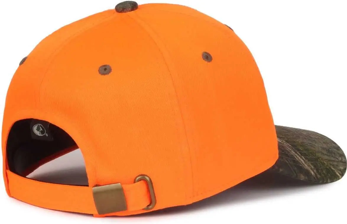 OC Sports 202IS Adjustable Cap that is Easily Visible - Blaze Mossy Oak Country DNA - Blaze Mossy Oak / OSFM