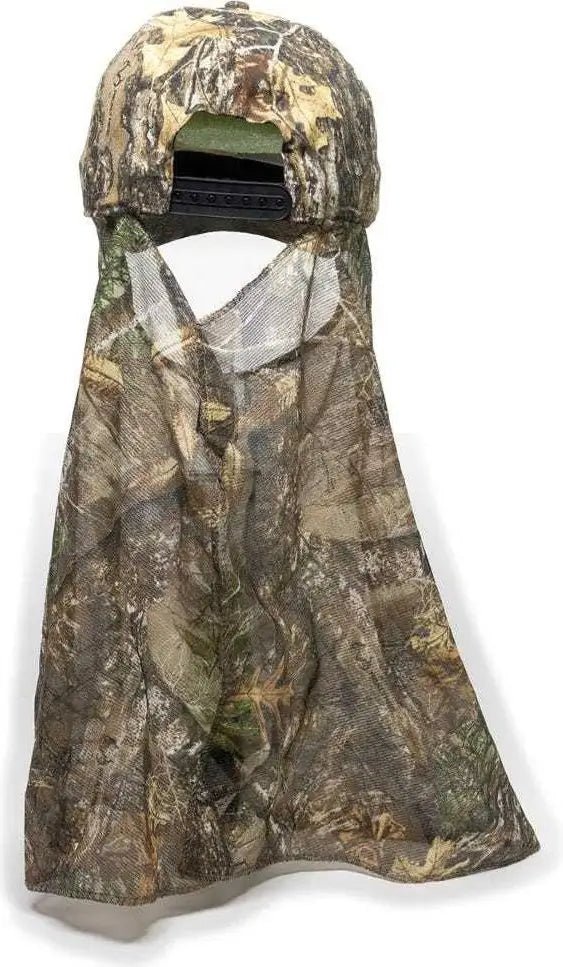 OC Sports 203DN Adjustable Cap with Attached Mesh Facemask Cap - Realtree Edge - Realtree / 6 7/8’’ - 7 1/2’’