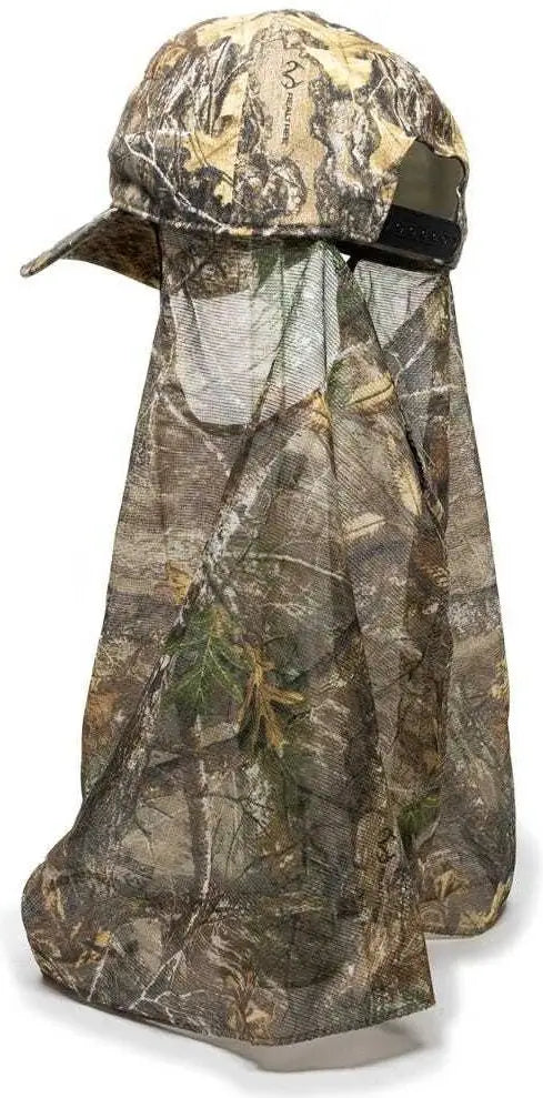 OC Sports 203DN Adjustable Cap with Attached Mesh Facemask Cap - Realtree Edge - Realtree / 6 7/8’’ - 7 1/2’’