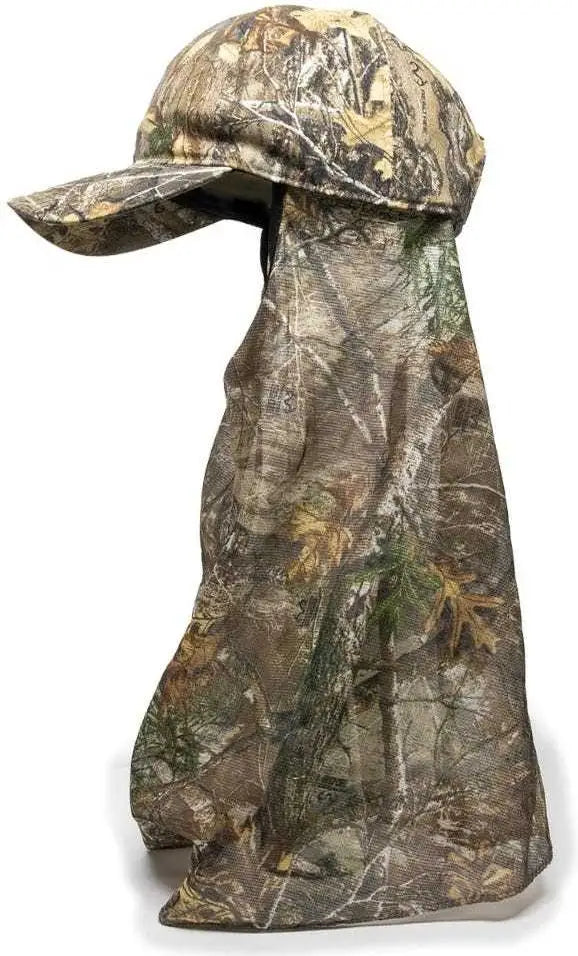 OC Sports 203DN Adjustable Cap with Attached Mesh Facemask Cap - Realtree Edge - Realtree / 6 7/8’’ - 7 1/2’’