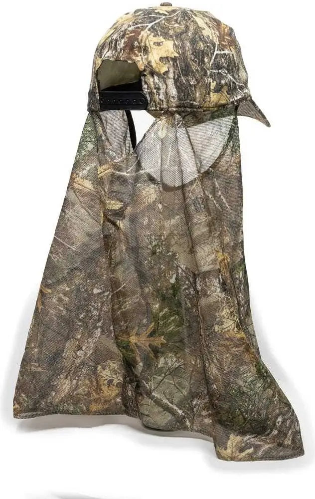 OC Sports 203DN Adjustable Cap with Attached Mesh Facemask Cap - Realtree Edge - Realtree / 6 7/8’’ - 7 1/2’’