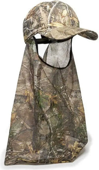 OC Sports 203DN Adjustable Cap with Attached Mesh Facemask Cap - Realtree Edge - Realtree / 6 7/8’’ - 7 1/2’’