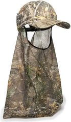 OC Sports 203DN Adjustable Cap with Attached Mesh Facemask Cap - Realtree Edge - Realtree / 6 7/8’’ - 7 1/2’’