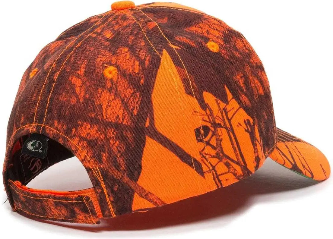 OC Sports 350 Adjustable Cap that is Easily Visible - Mossy Oak Break-Up Blaze - Mossy Oak Blaze / 6 7/8’’ - 7 1/2’’