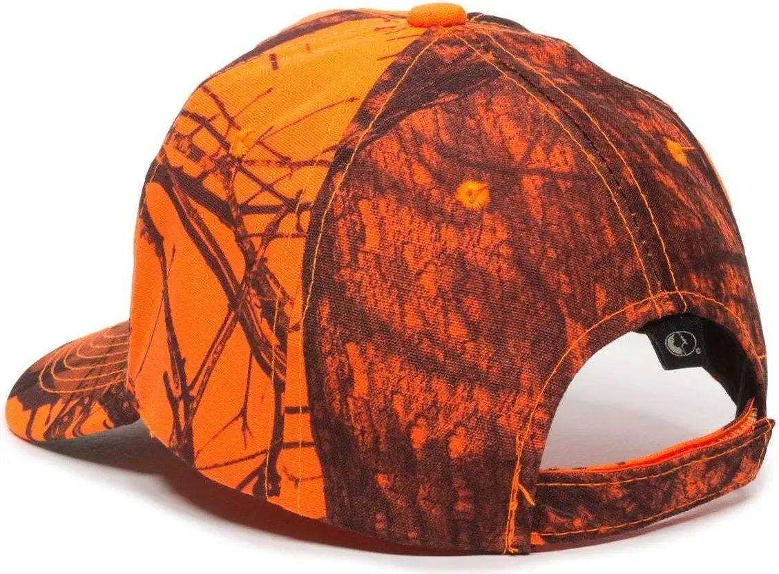 OC Sports 350 Adjustable Cap that is Easily Visible - Mossy Oak Break-Up Blaze - Mossy Oak Blaze / 6 7/8’’ - 7 1/2’’