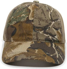 OC Sports 430PC Adjustable Mesh Back Cap - Advantage Classic Khaki - Realtree Khaki / 6 7/8’’ - 7 1/2’’