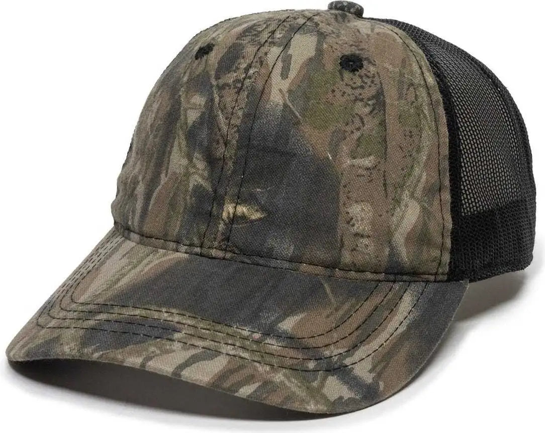 OC Sports 430PC Adjustable Mesh Back Cap - Original Mossy Oak Break-Up Black - Mossy Oak Break-Up Black / 6 7/8’’ - 7