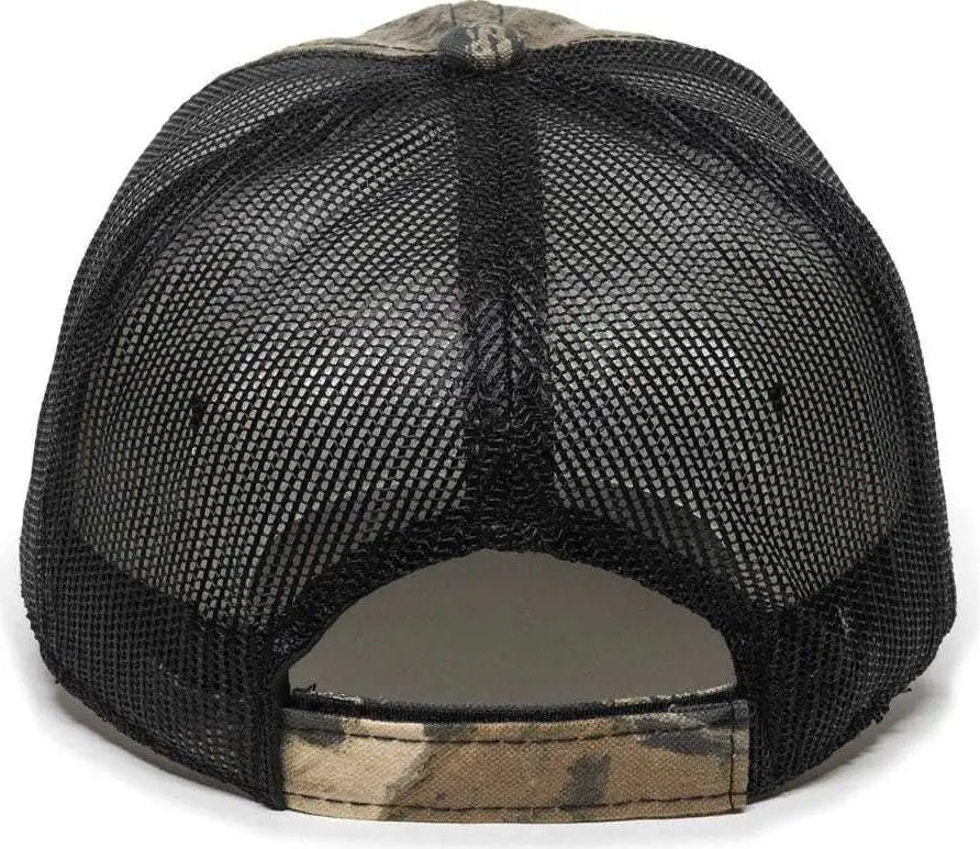 OC Sports 430PC Adjustable Mesh Back Cap - Original Mossy Oak Break-Up Black - Mossy Oak Break-Up Black / 6 7/8’’ - 7