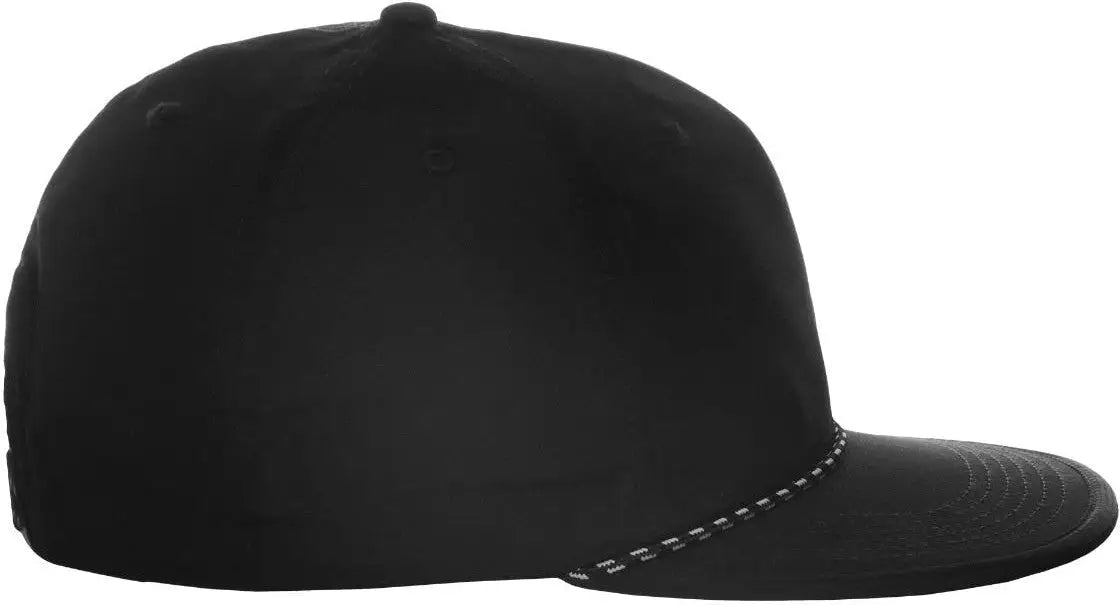 OC Sports OC 504 Packable Flat Visor With Cord Cap - Black - Black / 6 7/8’’ - 7 1/2’’