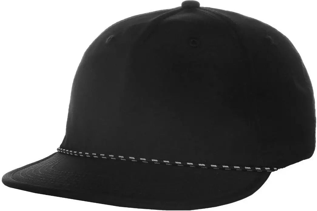 OC Sports OC 504 Packable Flat Visor With Cord Cap - Black - Black / 6 7/8’’ - 7 1/2’’